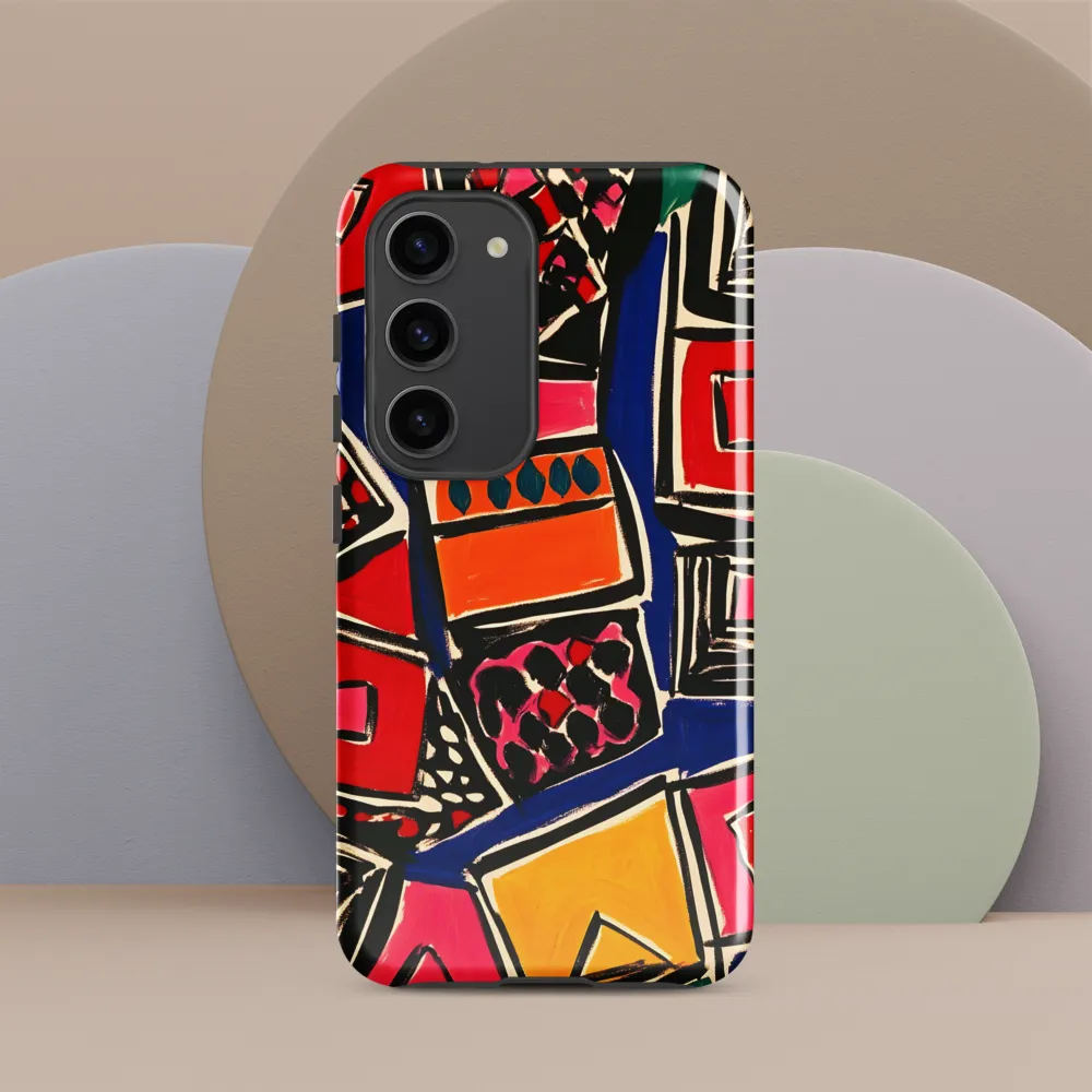 Dynamic Geometric Harmony | Phone Case |  S23 | Tough Case | Glossy