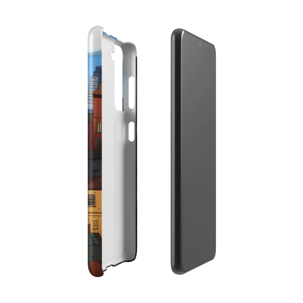 Urban Symphony: A Colorful Cityscape | Phone Case |  S21 | Snap Case | Matte
