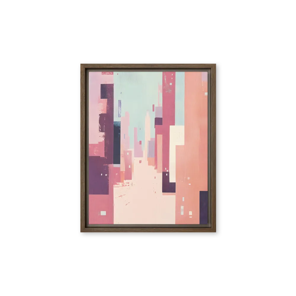 Tranquil Cityscape | Canvas with Brown Frame | 11″×14″