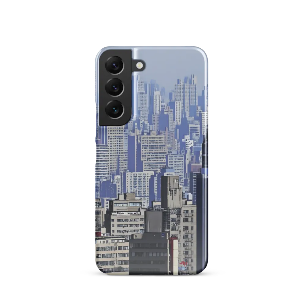 Urban Symphony: A Cityscape in Blues and Grays