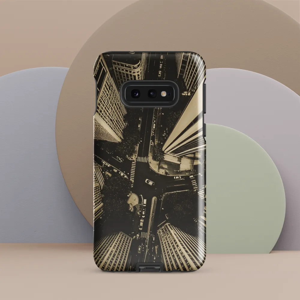 Urban Symphony: Aerial Perspective of City Life | Phone Case |  S10e | Tough Case | Glossy