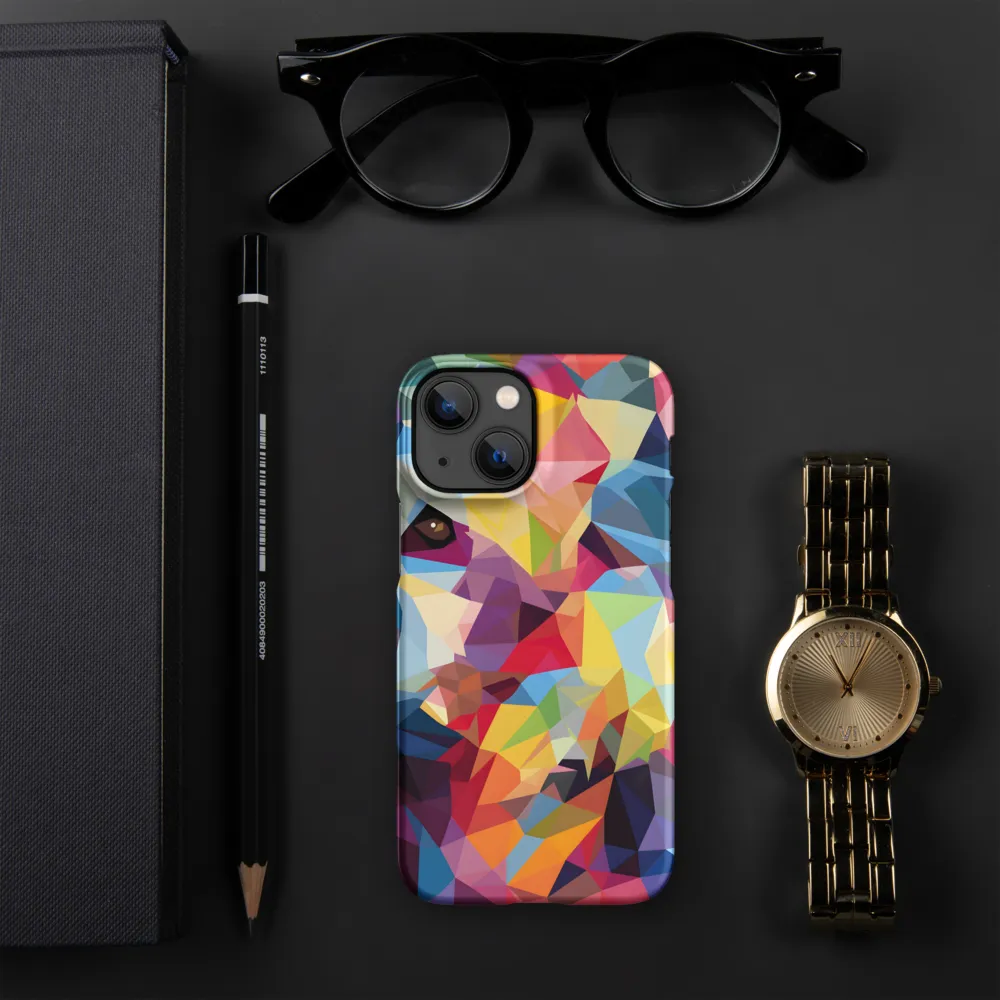 Playful Geometry: The Bear's Face | Phone Case |  13 Mini | Snap Case | Matte