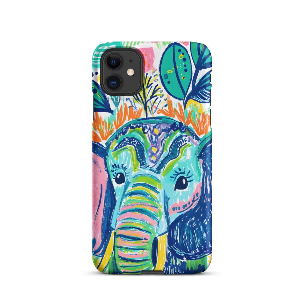 Whimsical Elephant Portrait | Phone Case |  11 | Snap Case | Matte