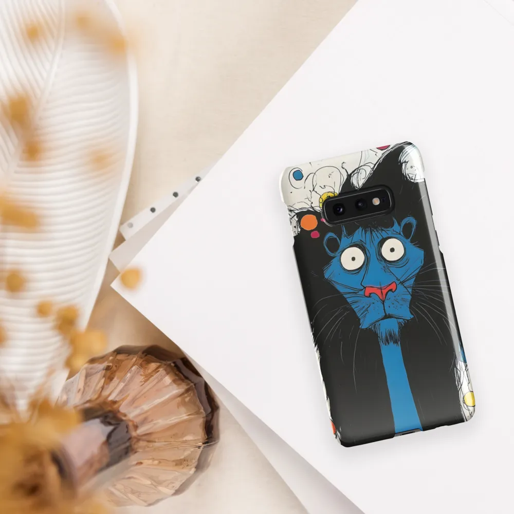Whimsical Blue Lion
