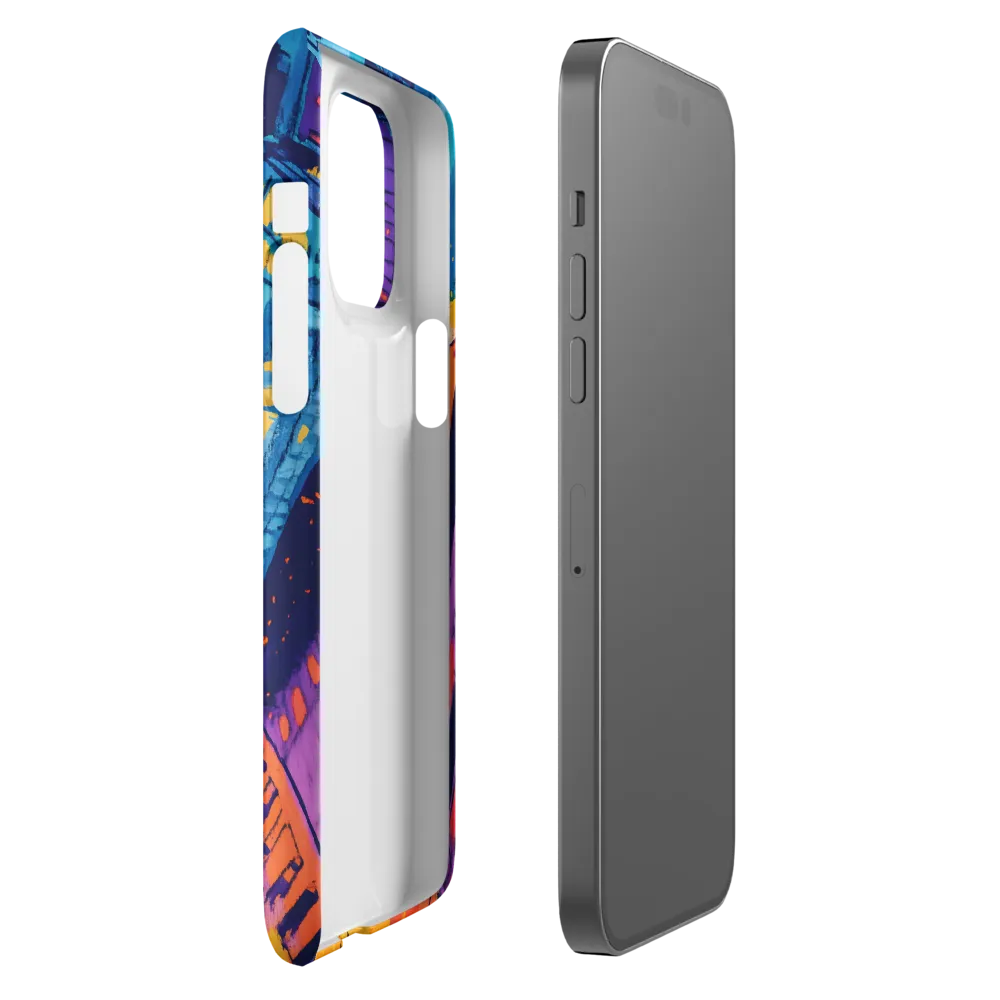 Electric City Nightscape | Phone Case |  14 Pro Max | Snap Case | Matte