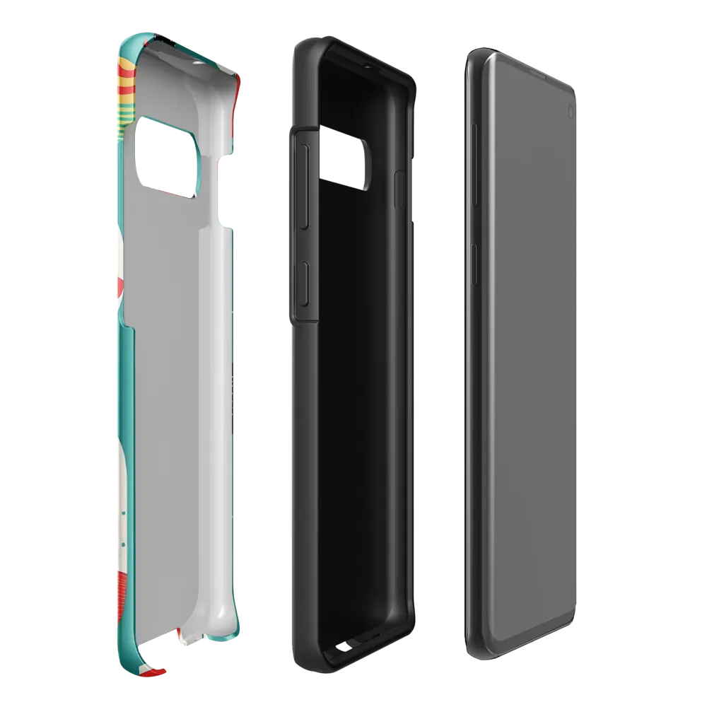 Cosmic Explorer: A Playful Journey Through Space | Phone Case |  S10 Plus | Tough Case | Glossy