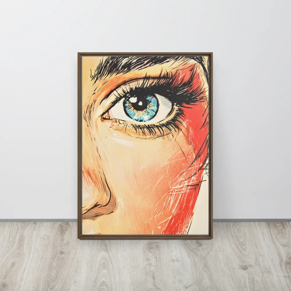 Gaze of Emotion | Canvas with Brown Frame | 20″×28″