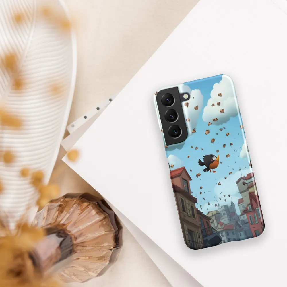 A Whimsical Flight Through Bread and Sky | Phone Case |  S22 | Snap Case | Matte