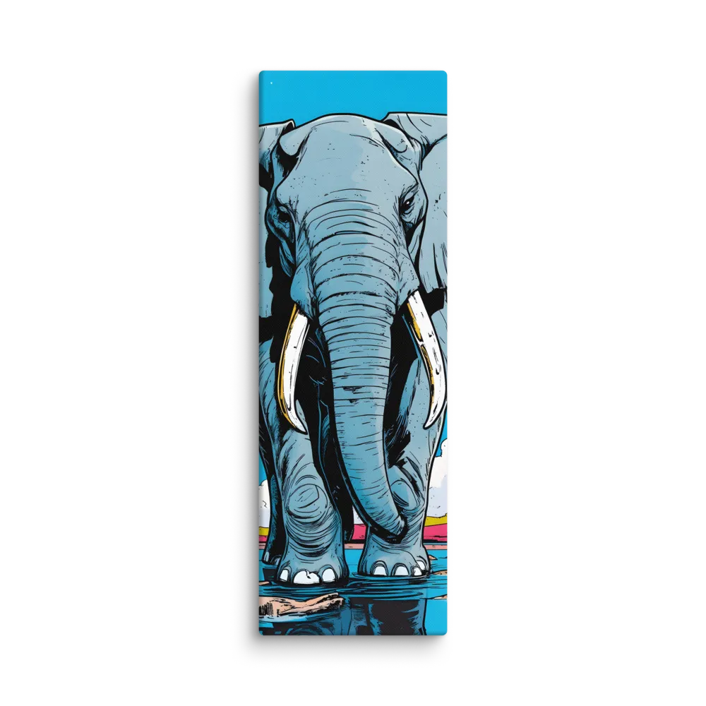 Majestic Presence: The Elephant | Canvas | 20″×60″