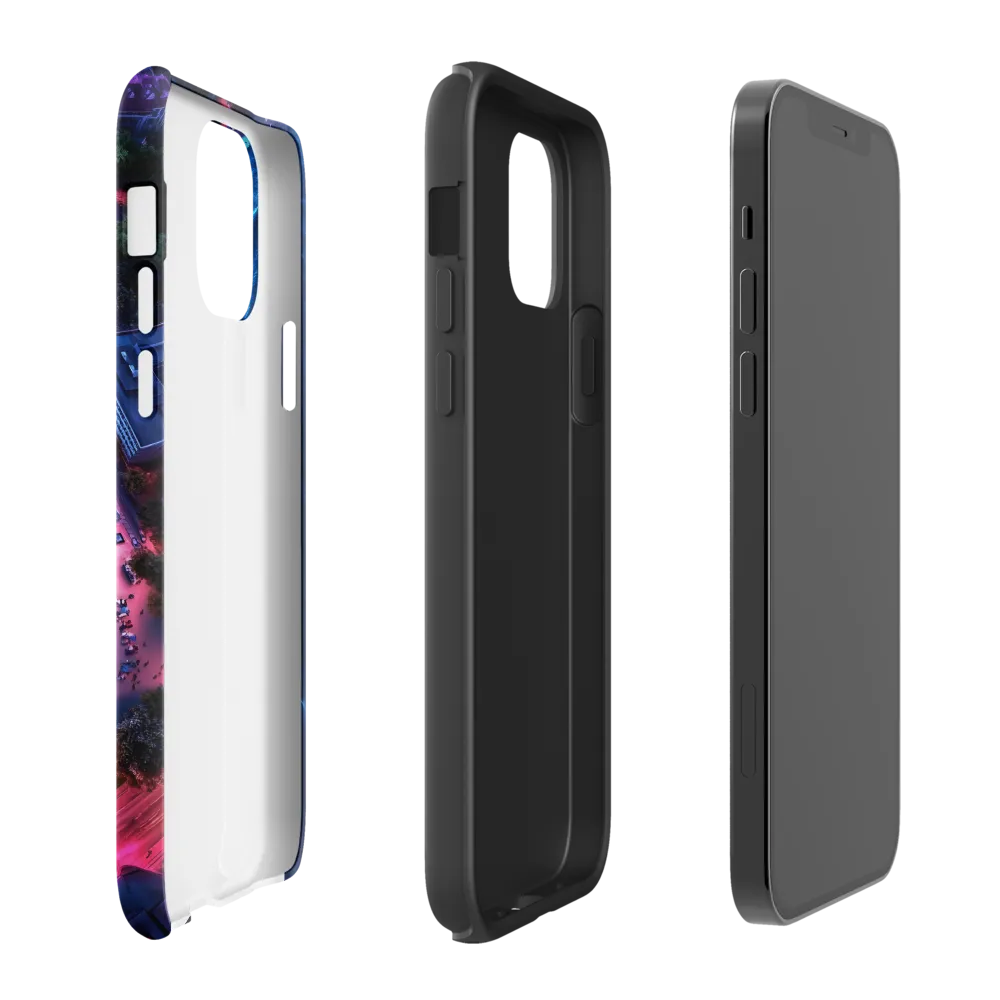 Twilight Reflections: A Serene Beach Aerial | Phone Case |  12 | Tough Case | Matte