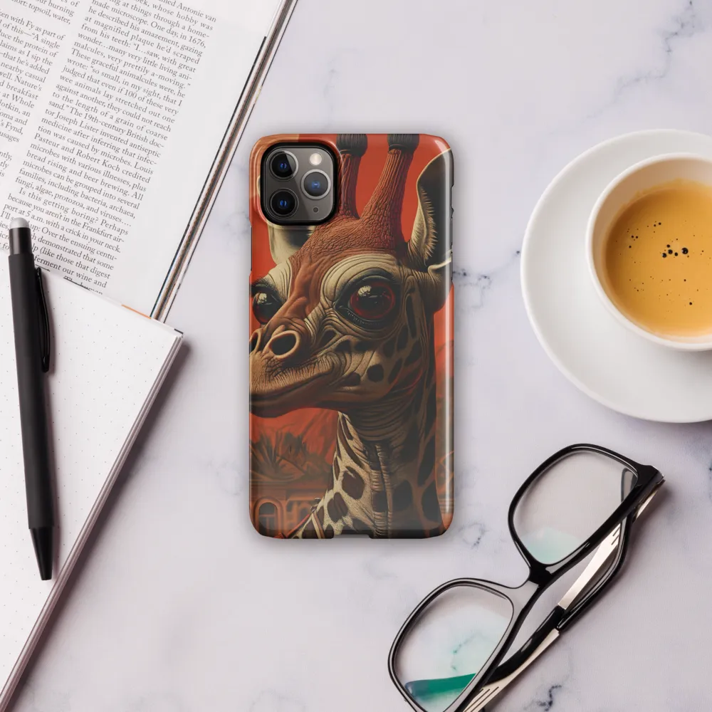 Whimsical Giraffe in an Orange Dreamscape | Phone Case |  11 Pro Max | Snap Case | Glossy