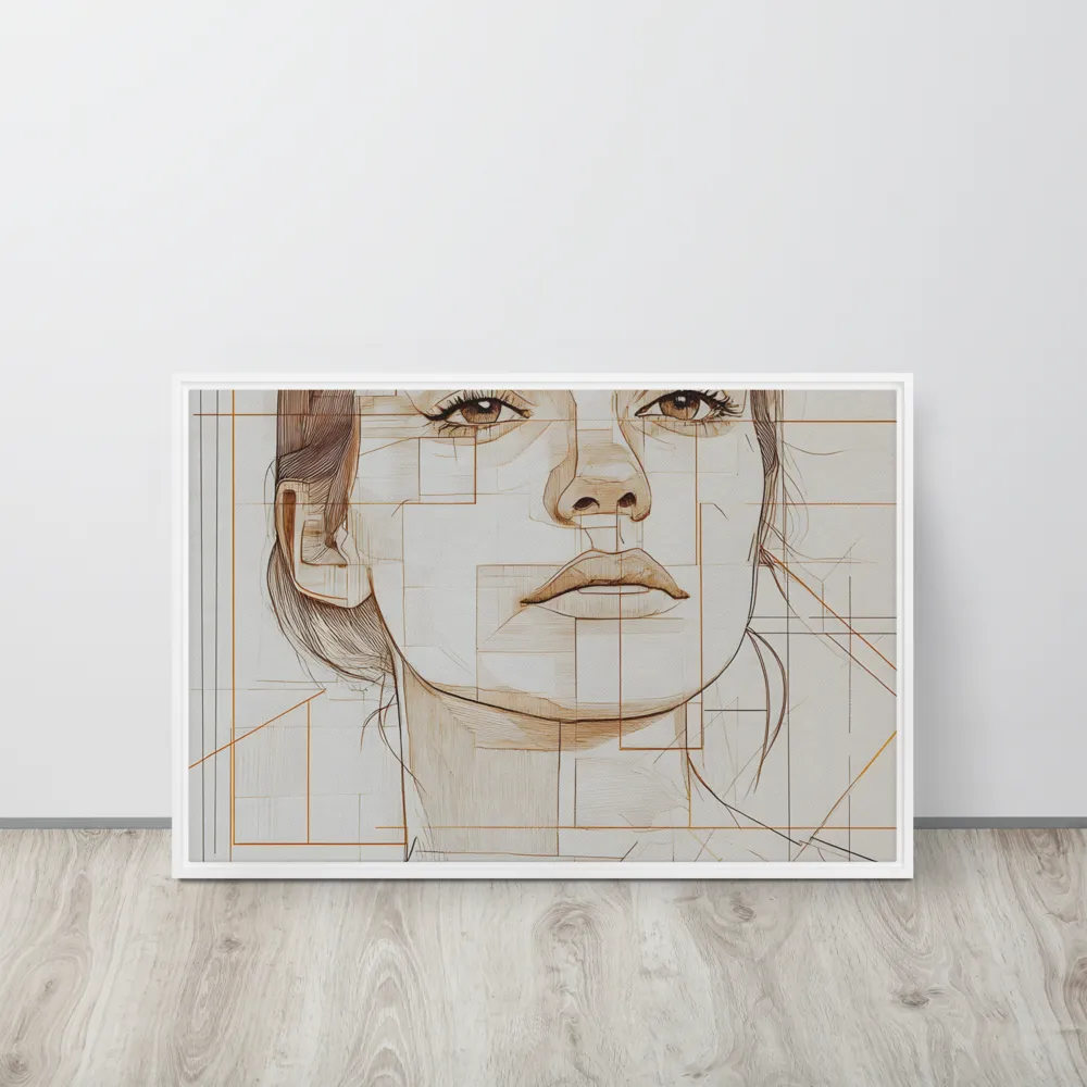 Geometric Serenity: A Minimalist Portrait
