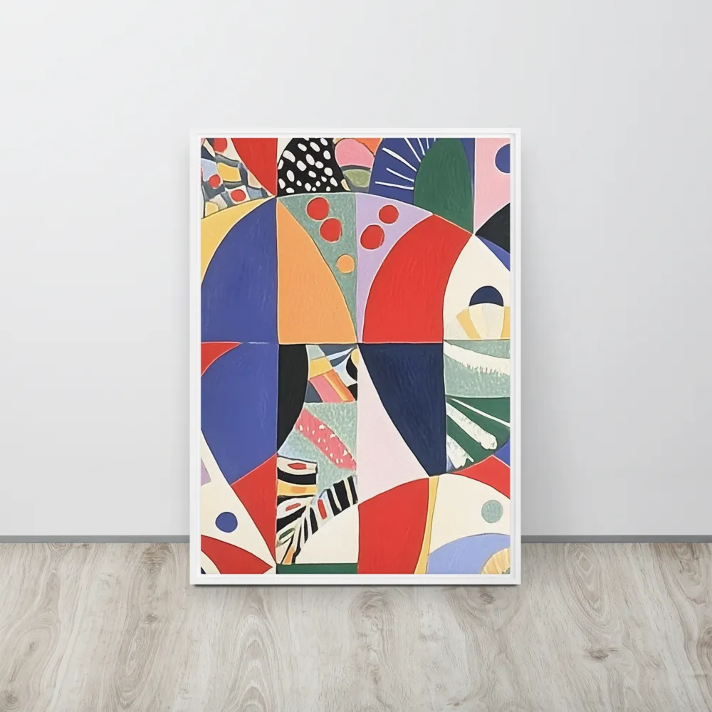 Dynamic Mosaic Symmetry | Canvas with White Frame | 20″×28″
