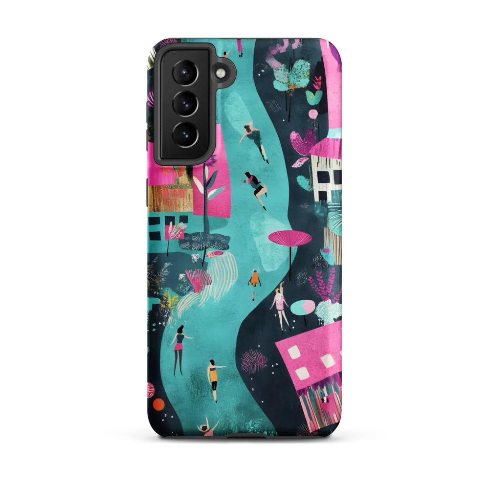 Whimsical Journey Through a Vibrant Landscape | Phone Case |  S21 Plus | Tough Case | Matte