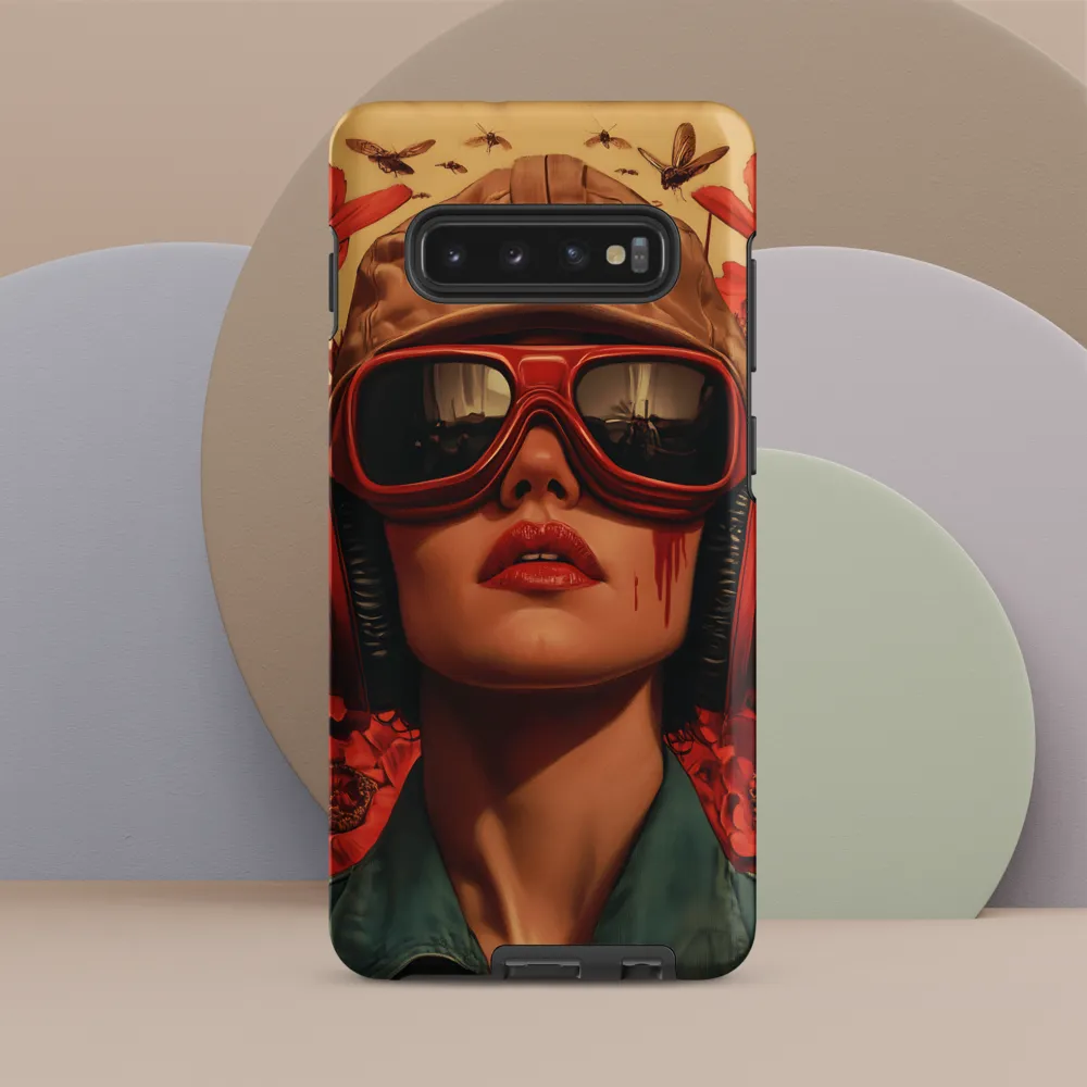 Defiant Portrait in a Floral Realm | Phone Case |  S10 Plus | Tough Case | Matte