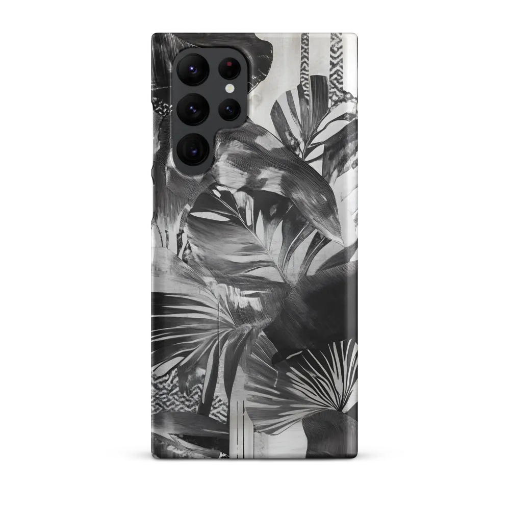Monochrome Serenity in Tropical Foliage