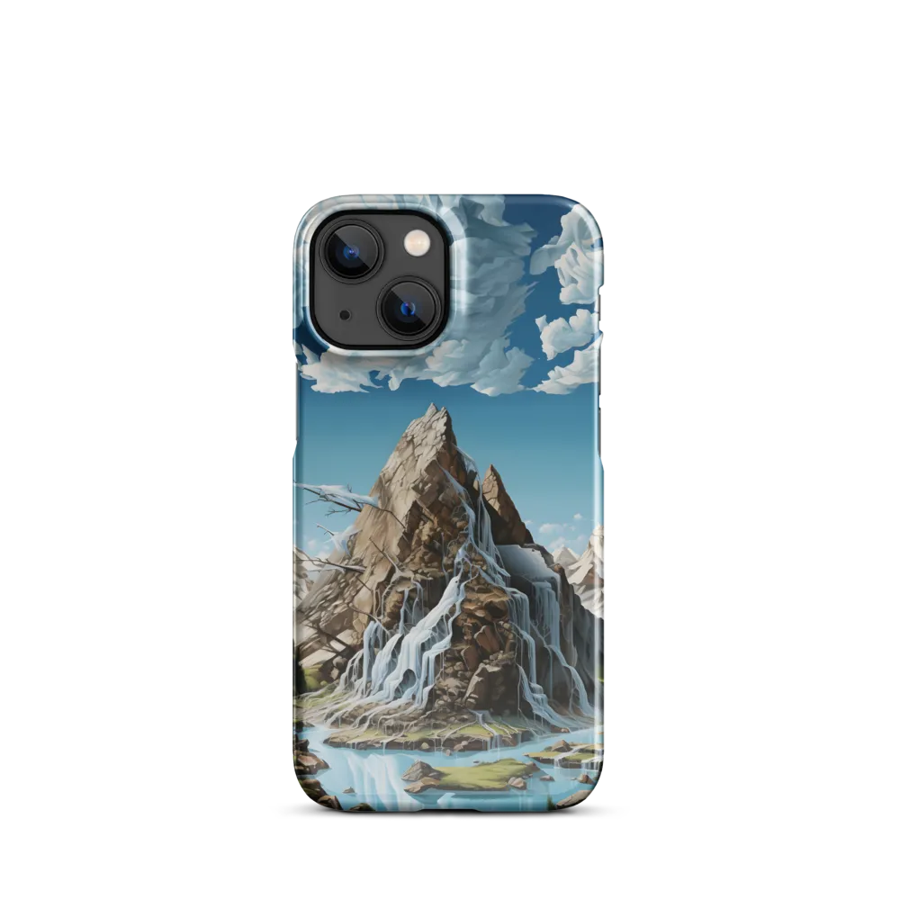 Majestic Cascade: A Mountain Masterpiece | Phone Case |  13 Mini | Snap Case | Glossy
