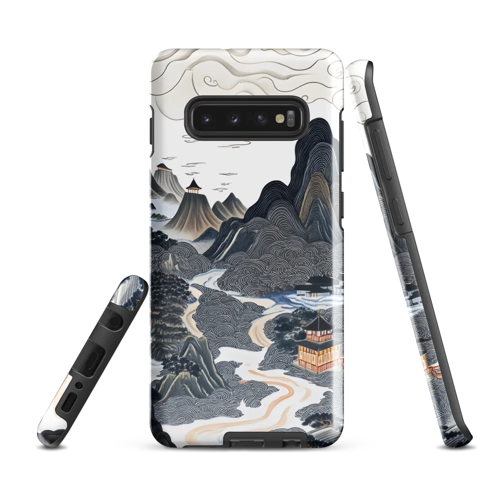 Harmony of Mountains and Temples | Phone Case |  S10 Plus | Tough Case | Glossy