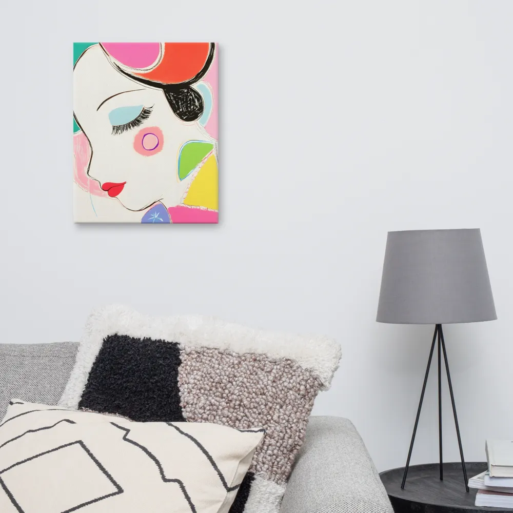 Whimsical Portrait in Colorful Abstraction | Canvas | 16″×20″