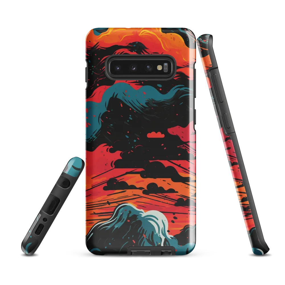 Ethereal Twilight: A Dramatic Landscape in Motion | Phone Case |  S10 Plus | Tough Case | Glossy