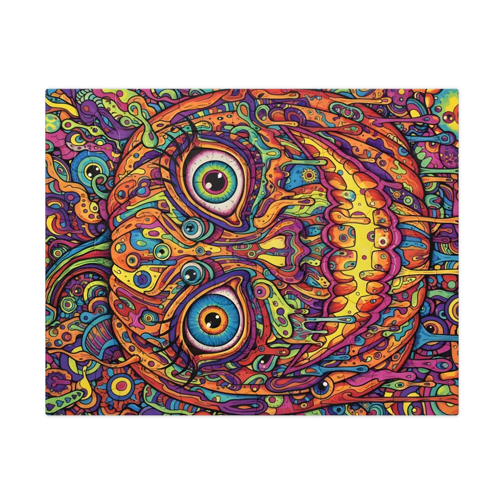 Psychedelic Pumpkin 
 Jigsaw Puzzle in Tin Box