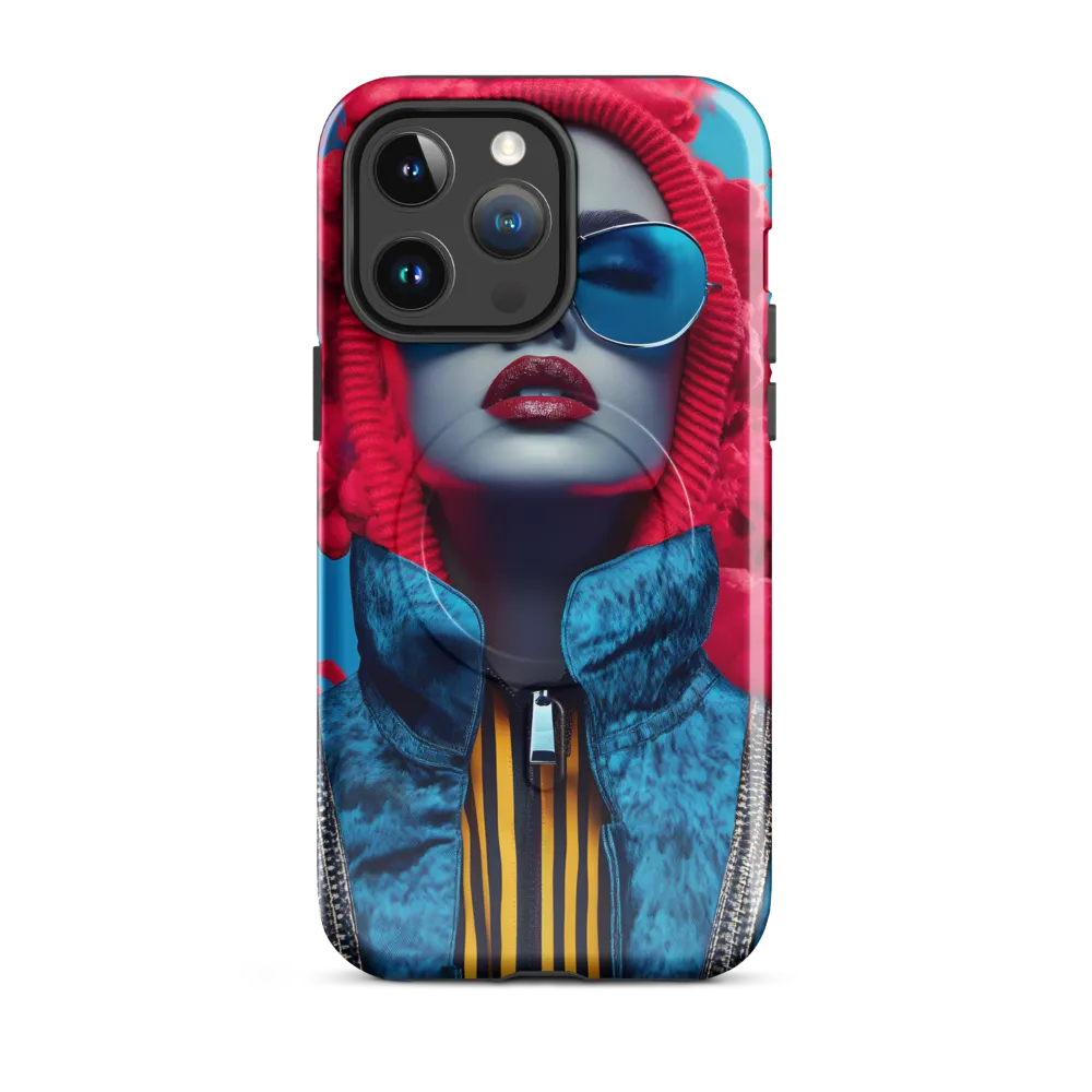 Bold Elegance in Digital Fashion | Phone Case |  14 Pro Max | MagSafe® Tough Case | Glossy