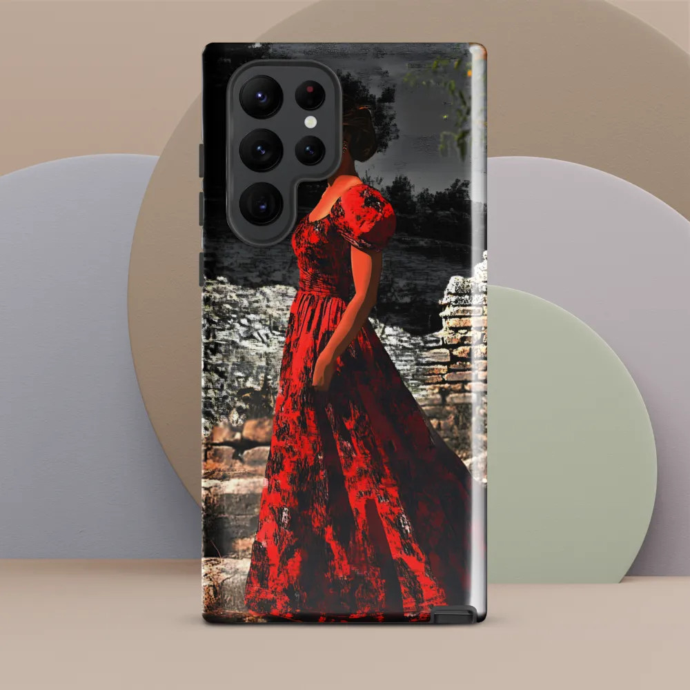 Elegance in Red | Phone Case |  S22 Ultra | Tough Case | Glossy