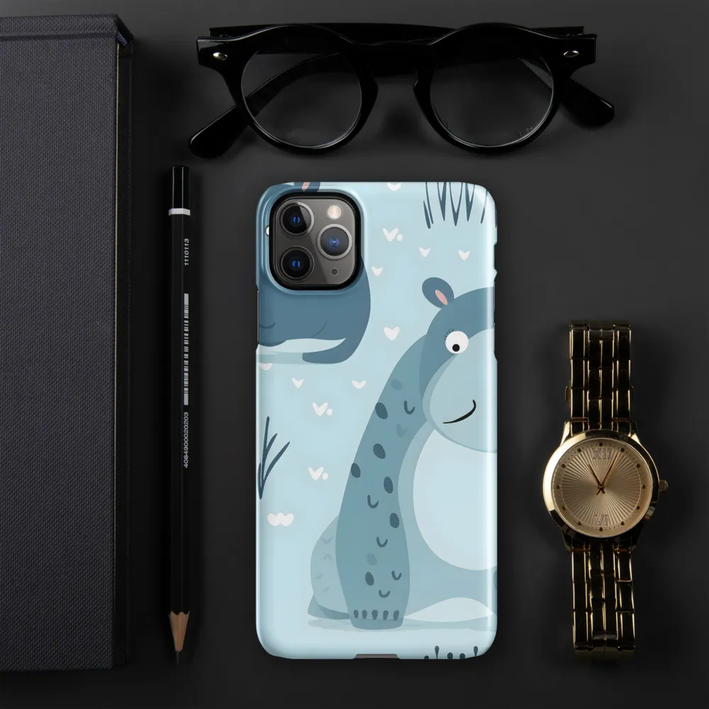 Whimsical Hippo Delight | Phone Case |  11 Pro Max | Snap Case | Glossy