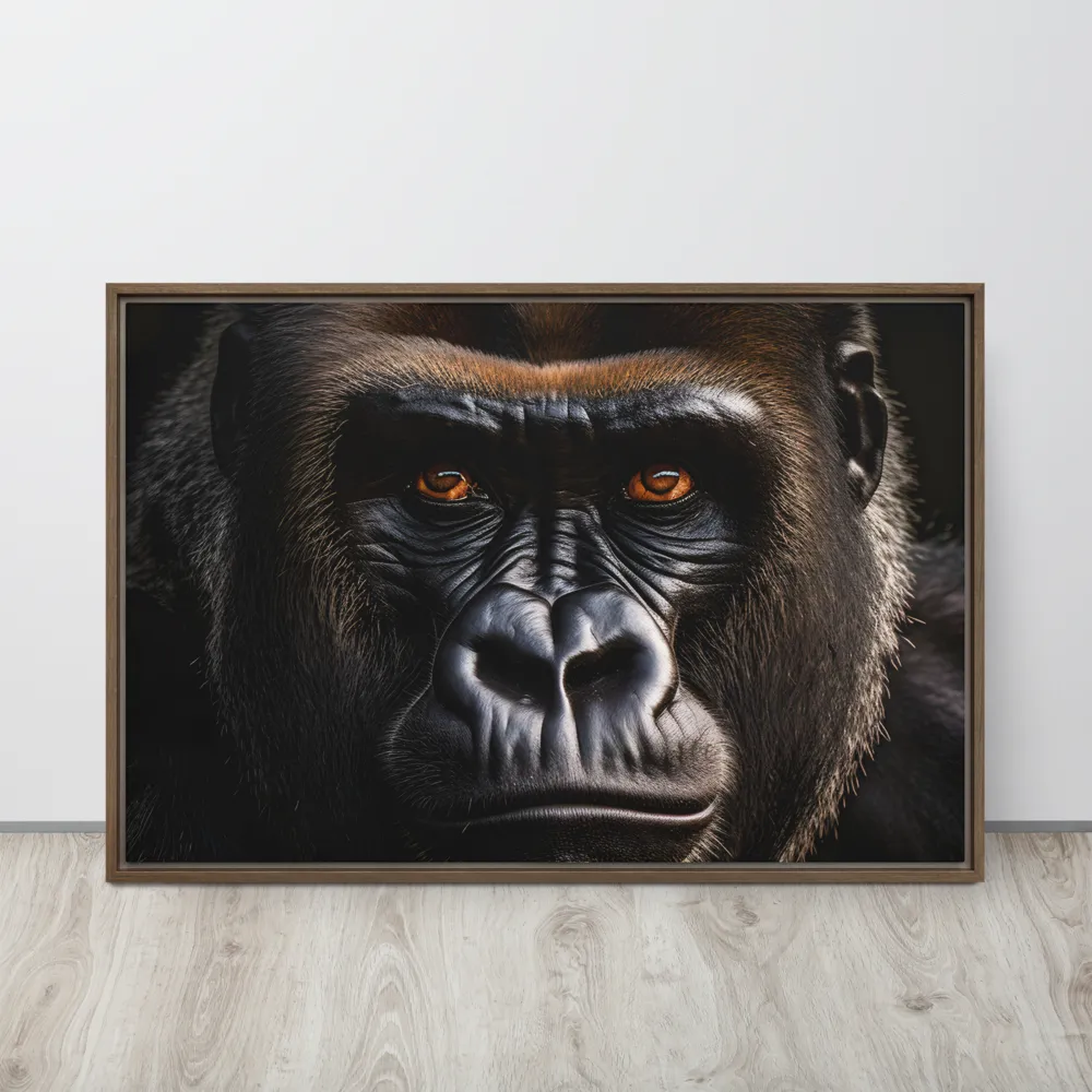 Majestic Gaze | Canvas with Brown Frame | 24″×36″