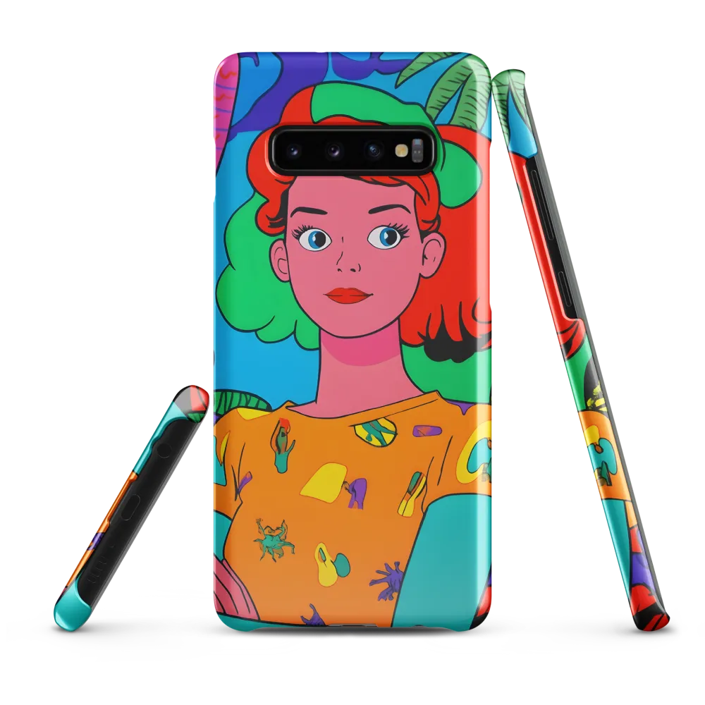 Tropical Vibes: A Playful Portrait | Phone Case |  S10 Plus | Snap Case | Glossy