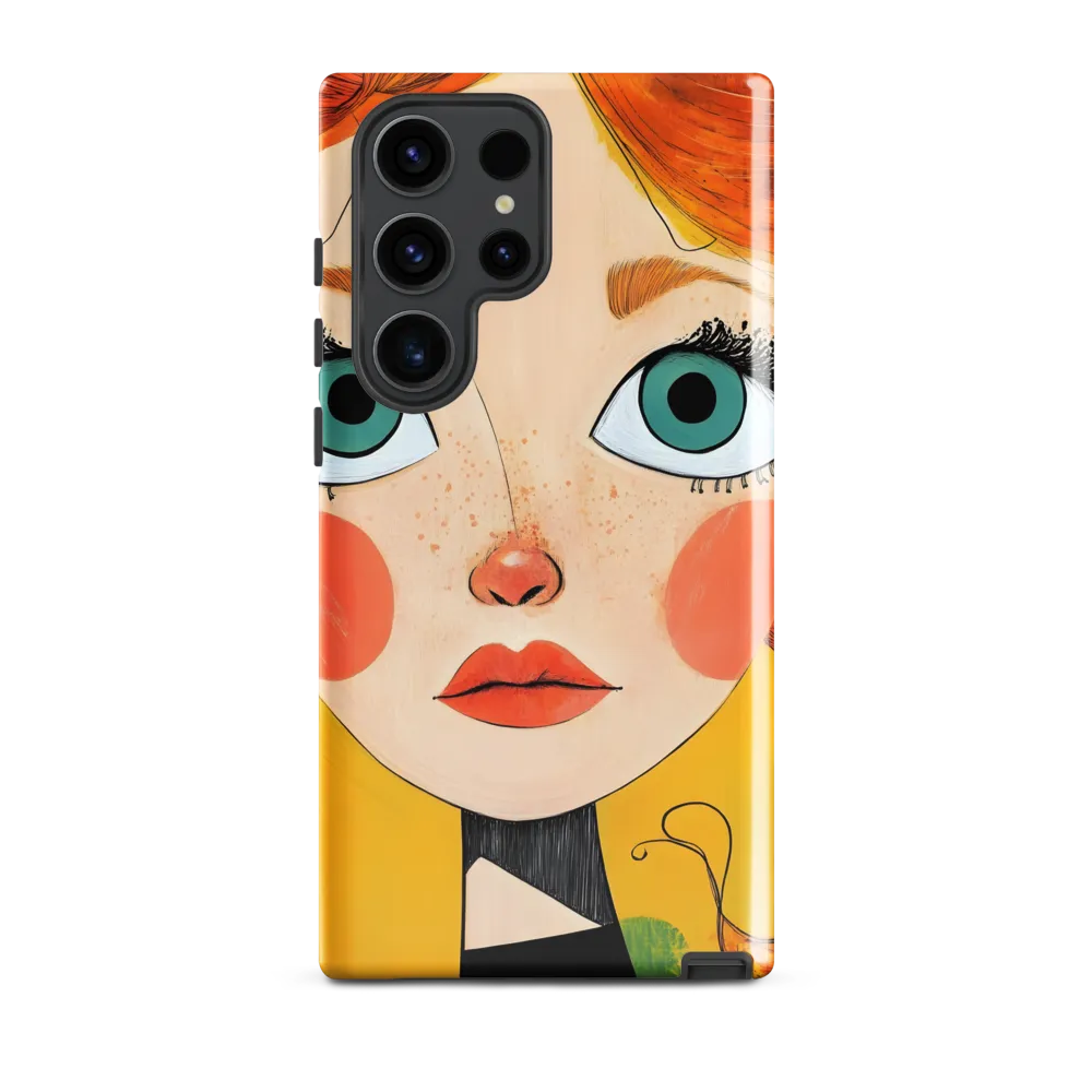 Whimsical Portrait of a Girl | Phone Case |  S23 Ultra | Tough Case | Glossy