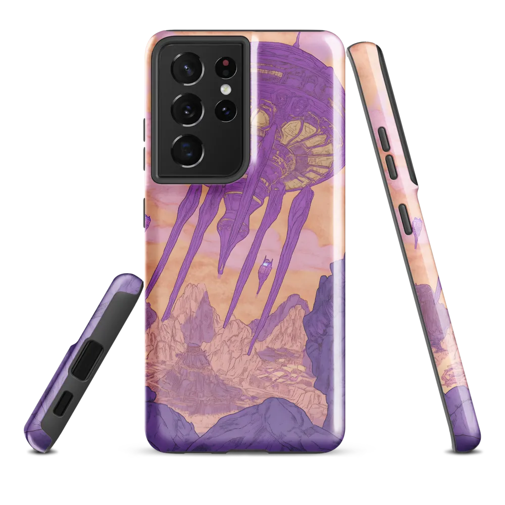Elevated Serenity in a Futuristic Realm | Phone Case |  S21 Ultra | Tough Case | Glossy