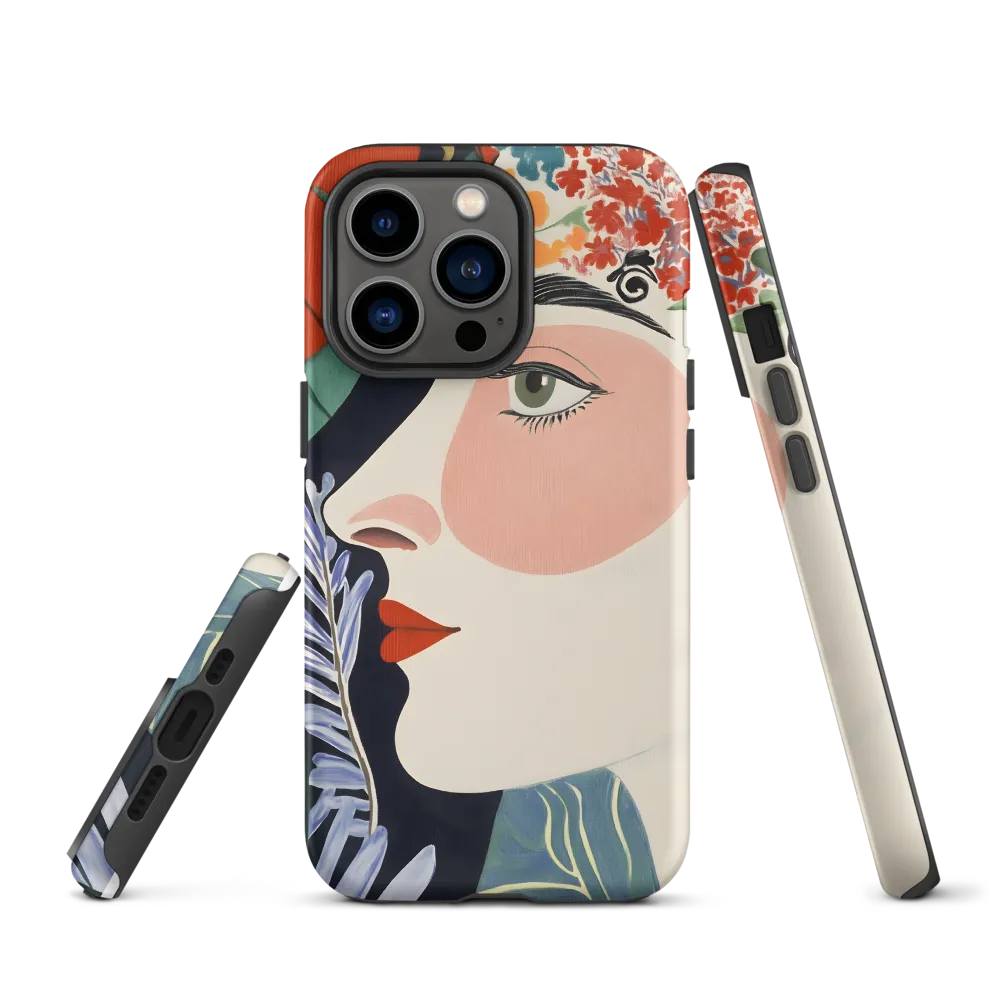 Floral Serenade: A Modern Portrait