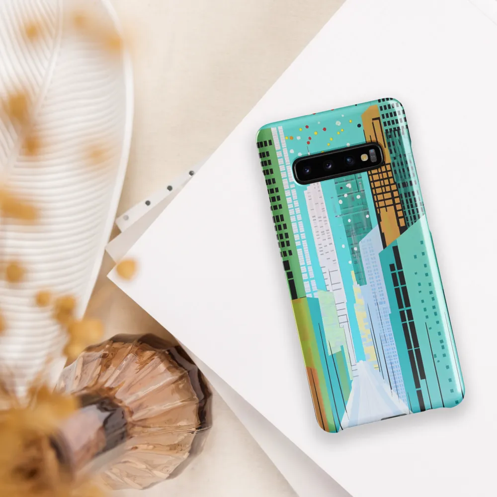 Urban Symphony in Turquoise | Phone Case |  S10 Plus | Snap Case | Glossy