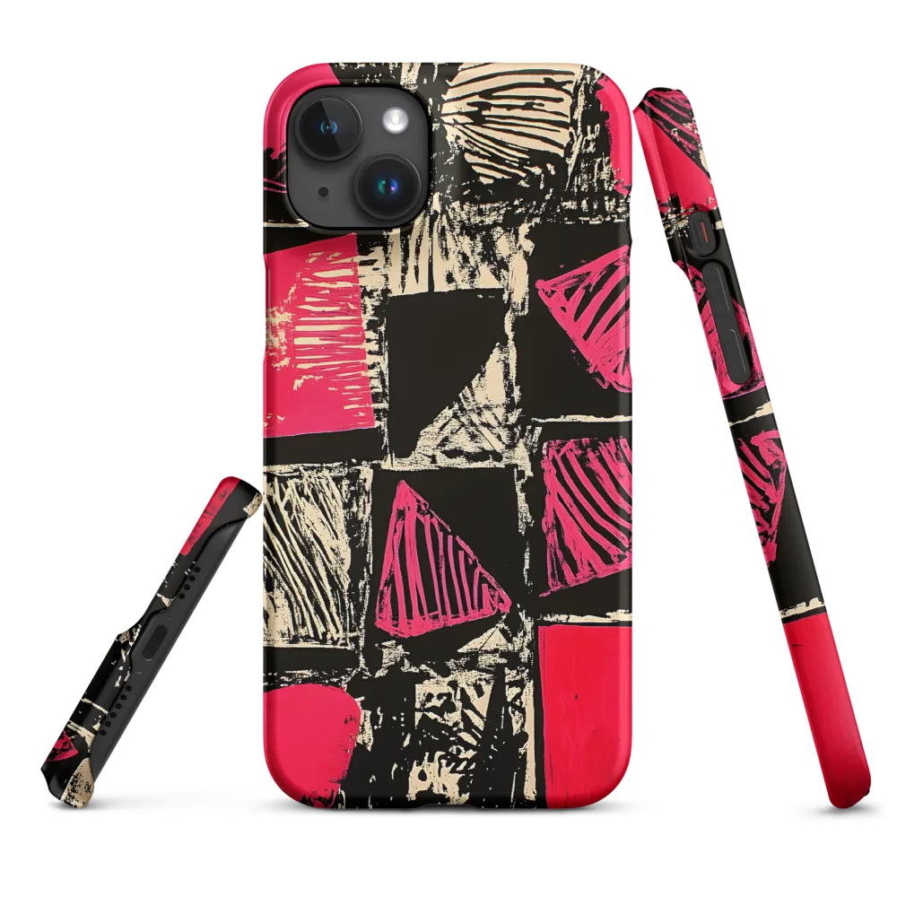 Geometric Symphony in Pink and Black