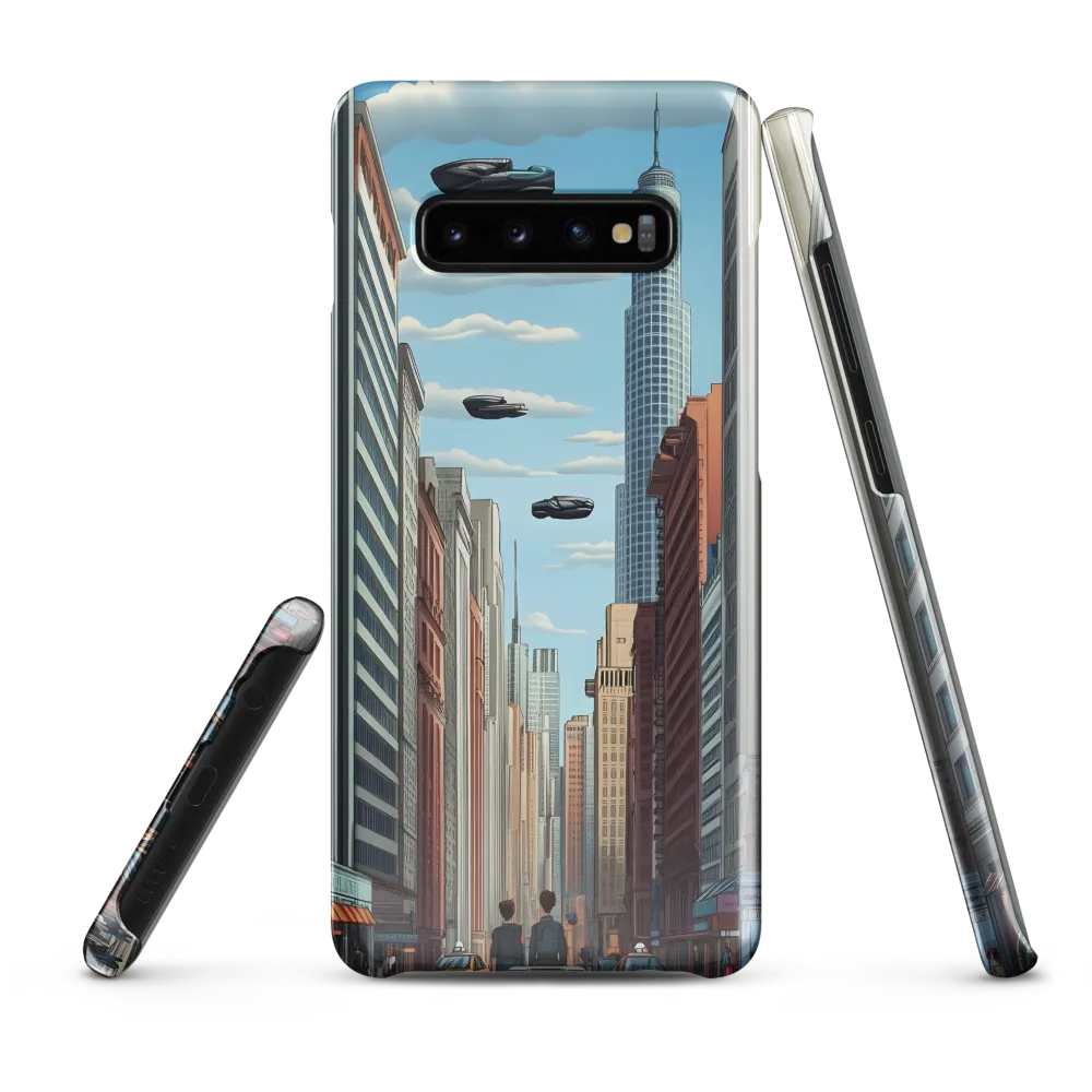 Futuristic Stroll through the Urban Skyline | Phone Case |  S10 Plus | Snap Case | Glossy