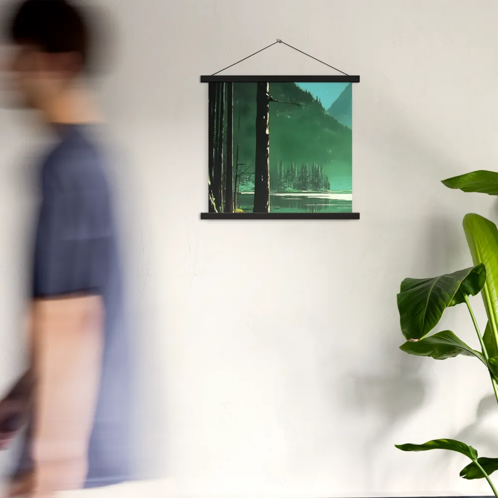 Reflections of Tranquility | Poster With Black Wood Hanger | 18″×18″