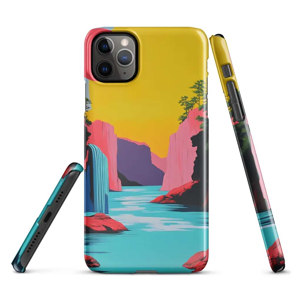 Dreamscape of Pink Cliffs and Turquoise Waters | Phone Case |  11 Pro Max | Snap Case | Glossy