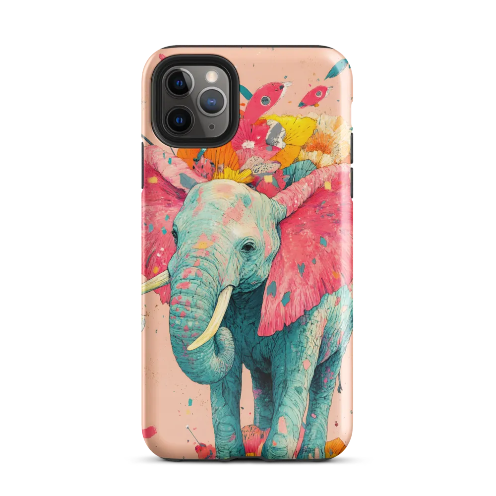 Whimsical Elegance: The Floral Elephant | Phone Case |  11 Pro Max | Tough Case | Glossy