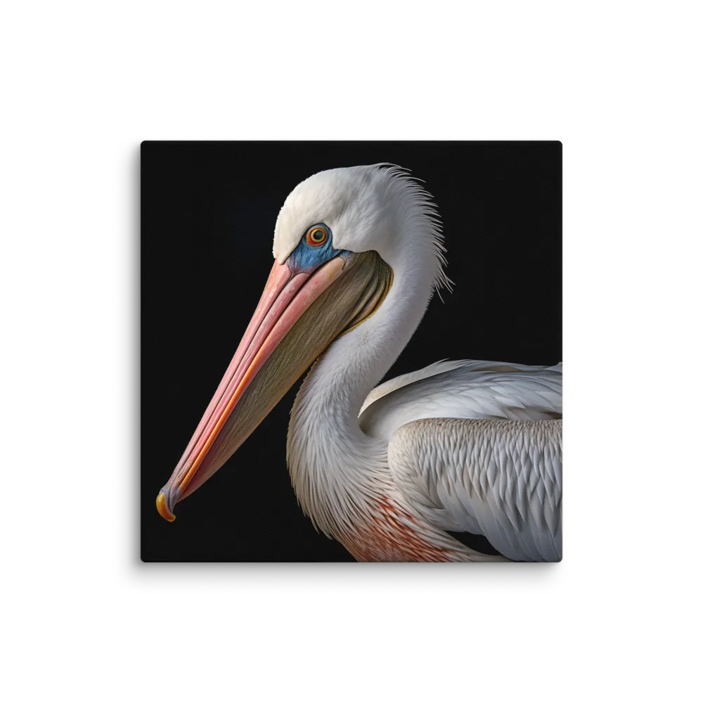 Elegance in White: The Pelican | Canvas | 36″×36″