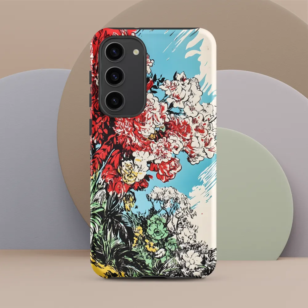 Floral Symphony in Bold Colors | Phone Case |  S23 Plus | Tough Case | Matte