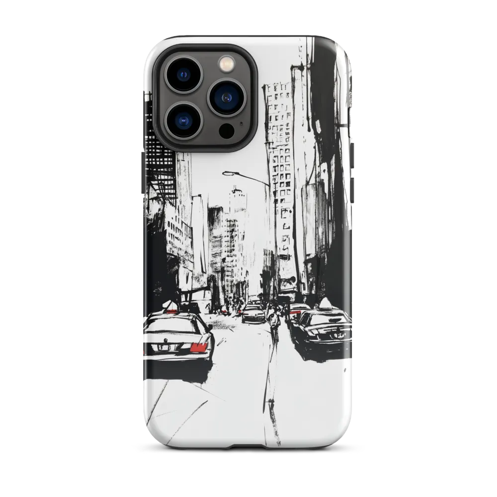 Urban Pulse: A Monochromatic Journey | Phone Case |  13 Pro Max | Tough Case | Glossy