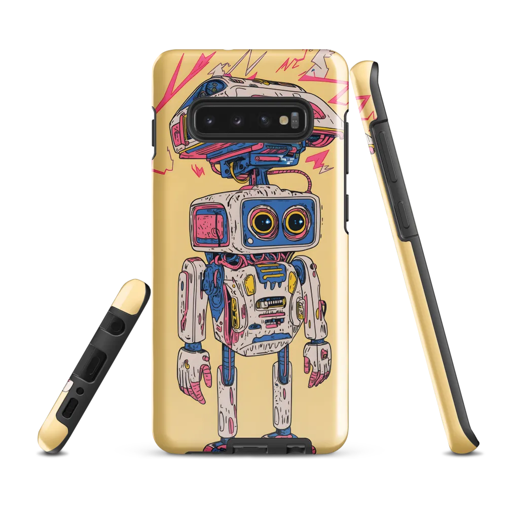 Whimsical Robot Delight | Phone Case |  S10 Plus | Tough Case | Glossy