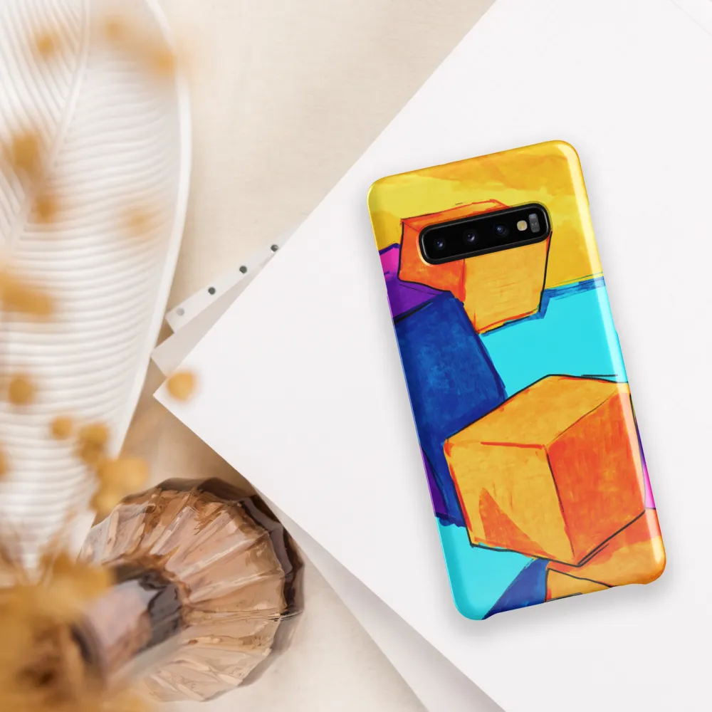 Playful Cubes in Vibrant Harmony | Phone Case |  S10 Plus | Snap Case | Glossy