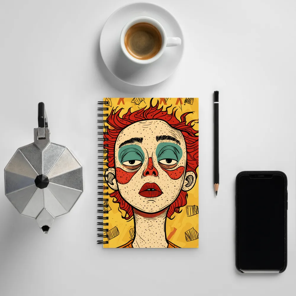 Contemplative Clown | Spiral Notebook