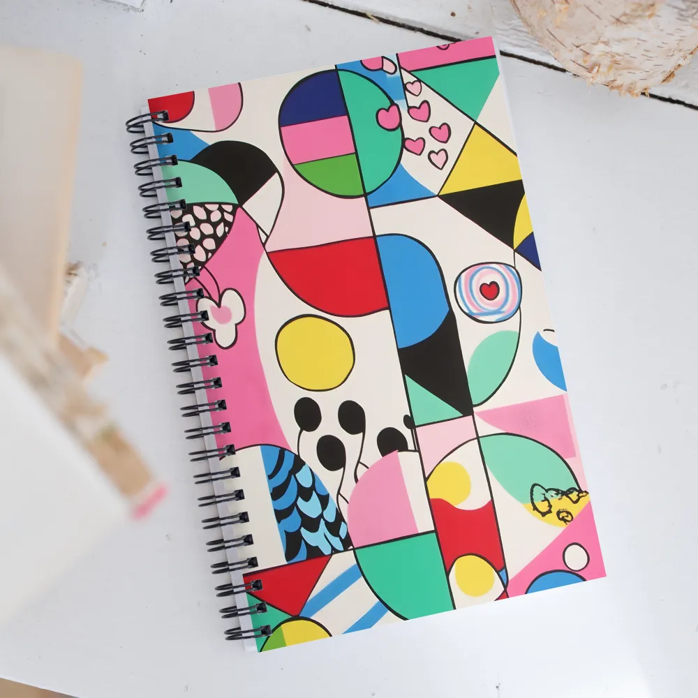 Dynamic Interplay of Shapes | Spiral Notebook