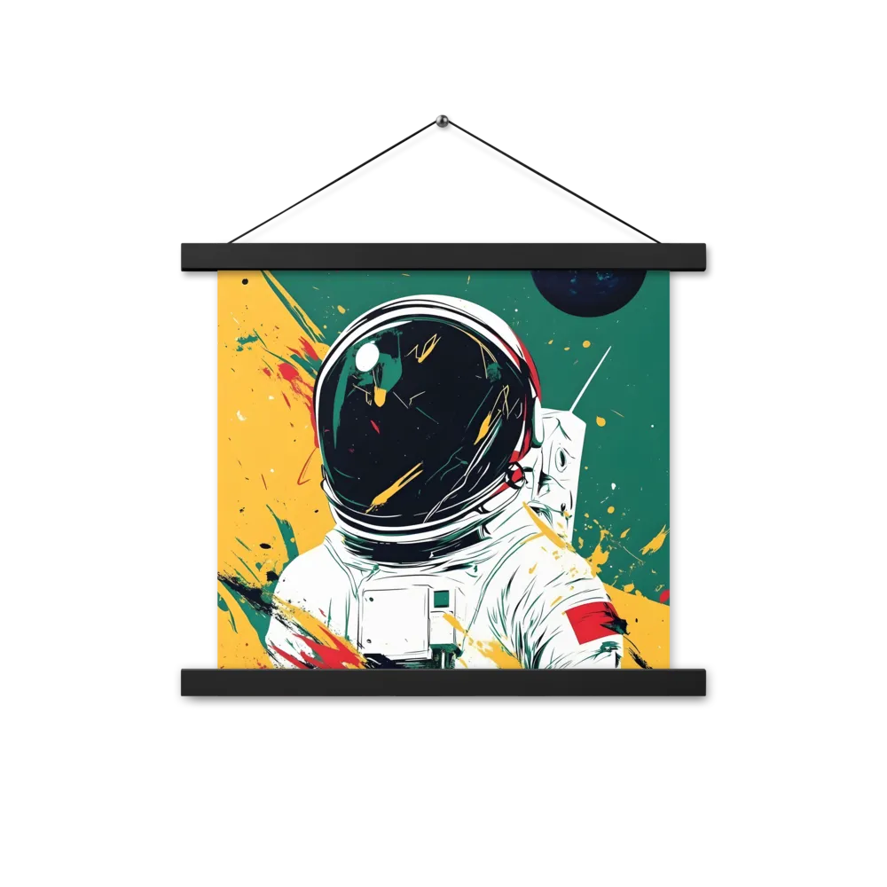 Galactic Explorer: A Modern Odyssey | Poster With Black Wood Hanger | 14″×14″
