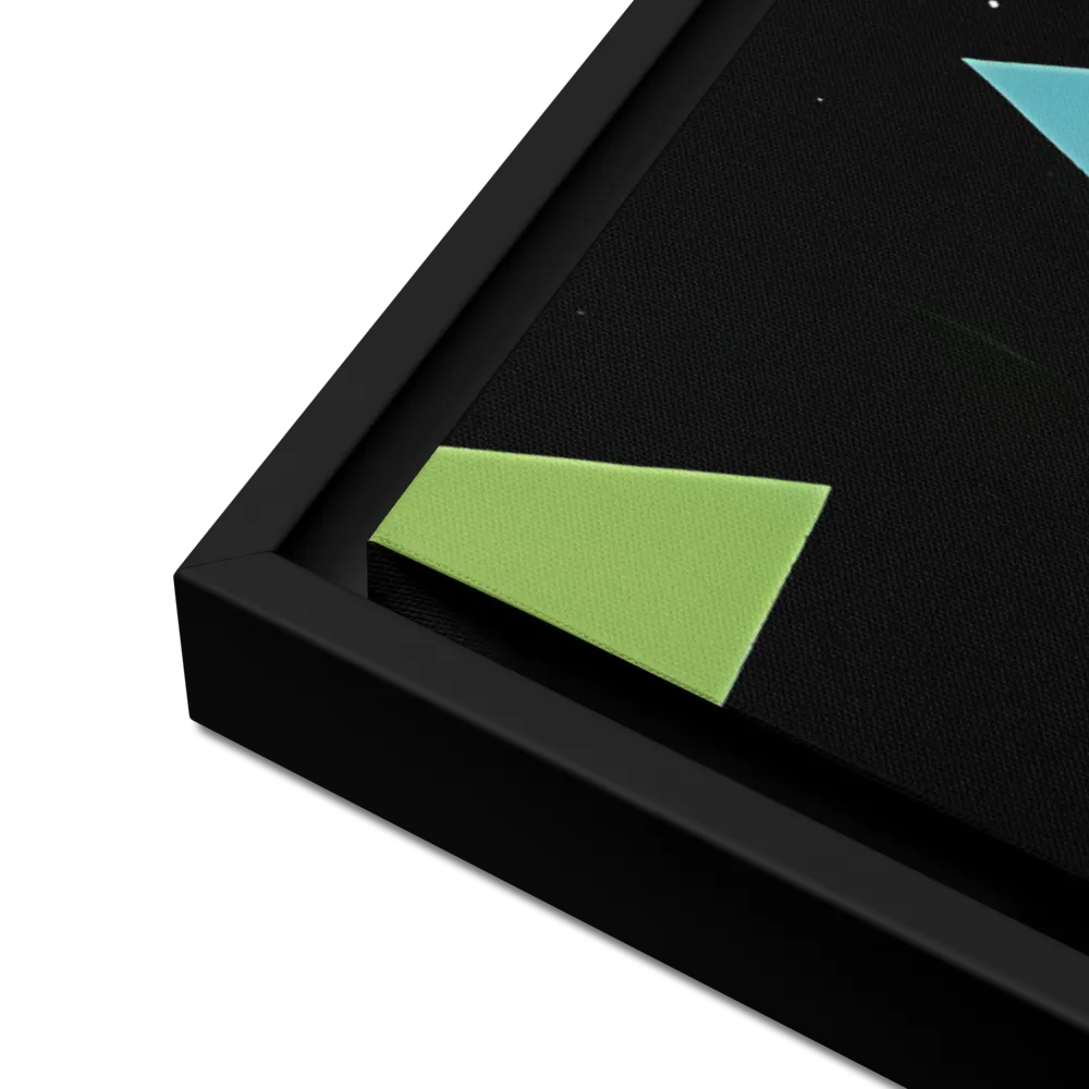 Geometric Harmony in Color | Canvas with Black Frame | 24″×36″