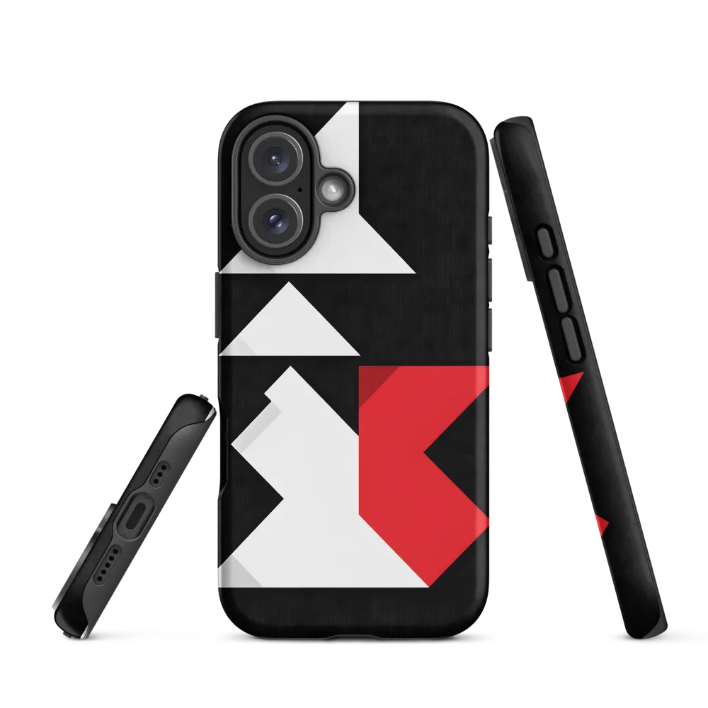 Geometric Symphony in Contrast | Phone Case