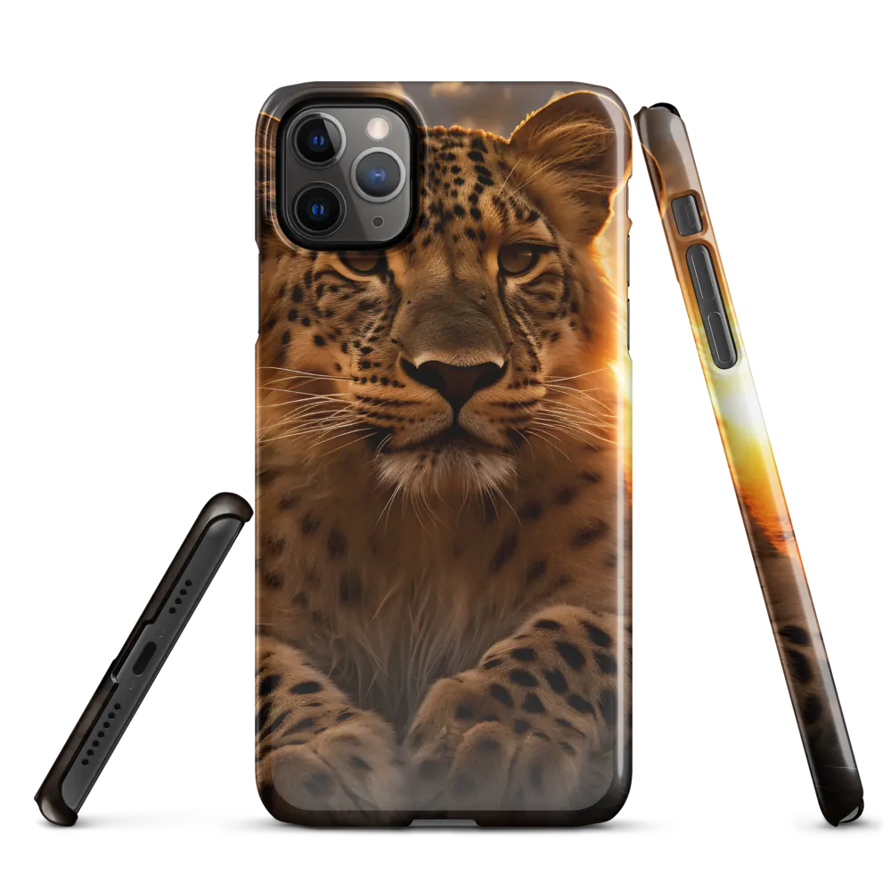 Regal Presence: The Leopard at Sunset | Phone Case |  11 Pro Max | Snap Case | Glossy